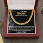 Son From Dad- Never Forget That I Love You - Cuban Link Chain
