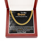Son From Dad- Never Forget That I Love You - Cuban Link Chain
