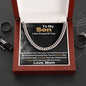 Son From Mom - Braver Stronger Loved - Cuban Link Chain