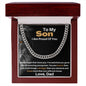 Son From Dad- Never Forget That I Love You - Cuban Link Chain