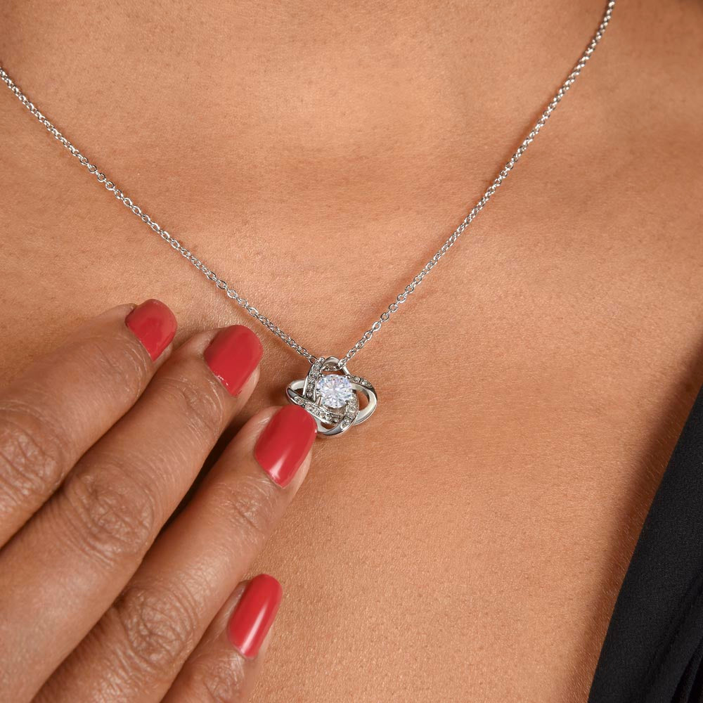 Daughter From Dad - Never Forget That I Love You - Love Knot Necklace