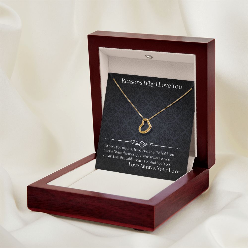 Reasons Why I Love You 003 Delicate Heart Necklace
