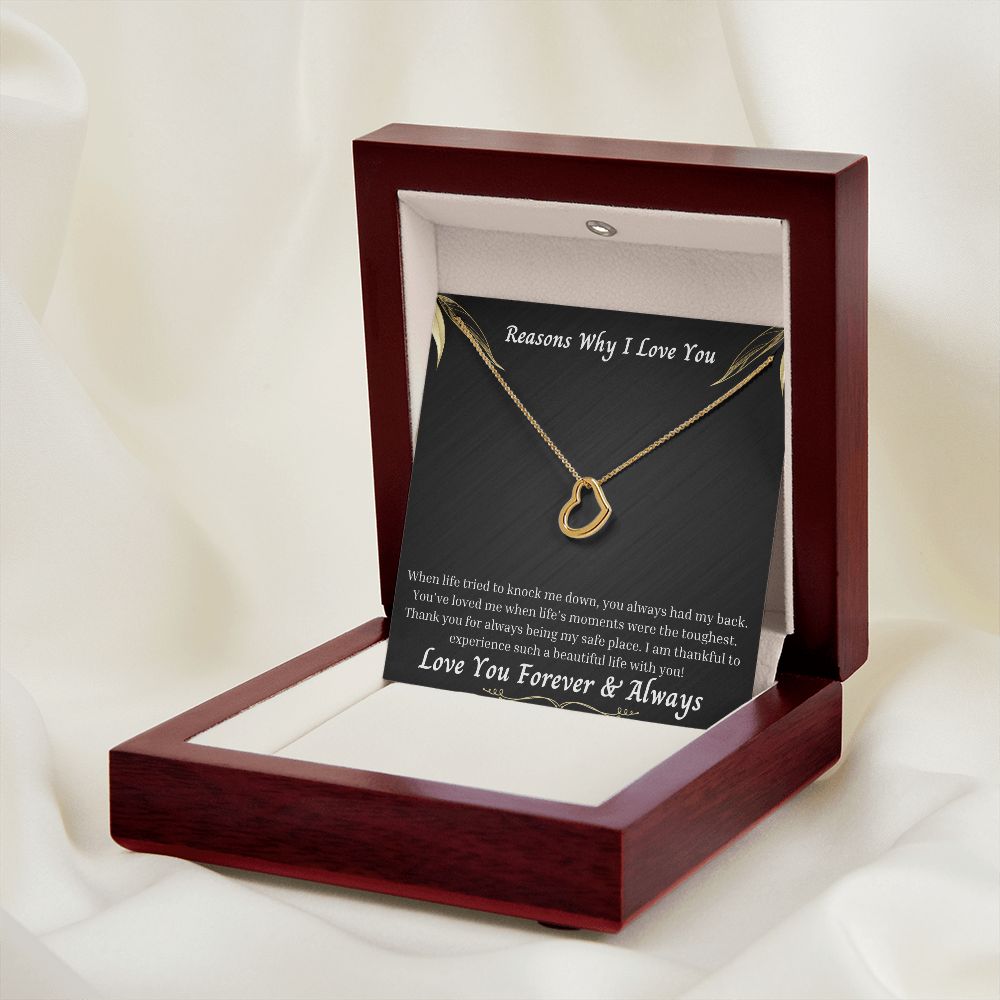 Reasons Why I Love You 010 Delicate Heart Necklace