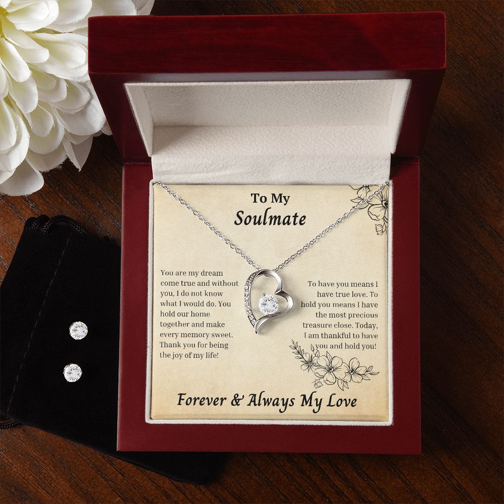 Soulmate - To Hold You Means I Have The Most Precious Treasure Close - Forever Love Necklace Set