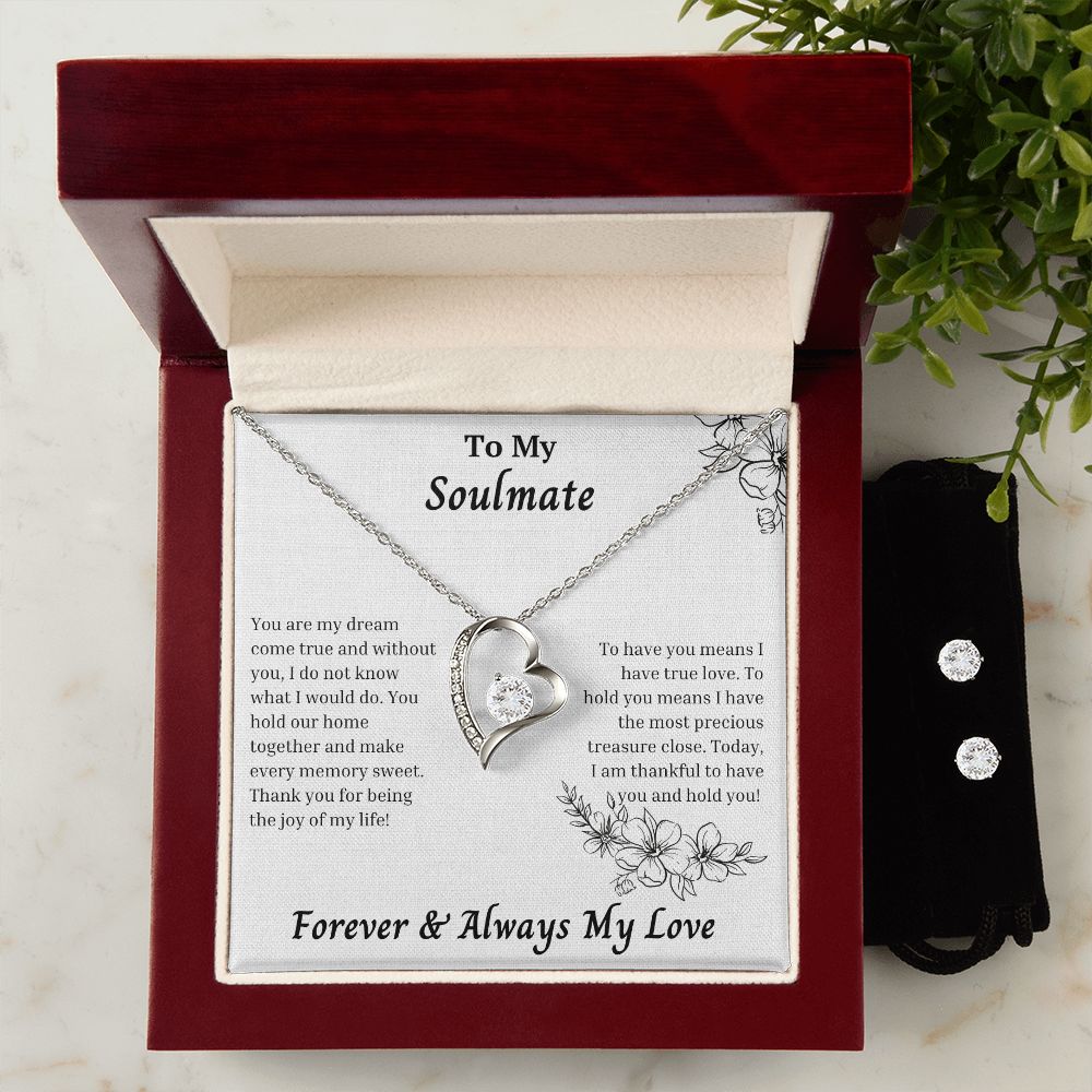 Soulmate - To Have You Means I Have True Love - Forever Love Necklace Set