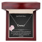 April Sweet Pea Flower 003 Personalized Name Necklace