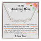 To My Amazing Mom Personalized Name Necklace w/Heart