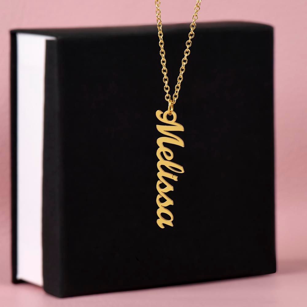 Beautiful Vertical Name Necklace For Mom