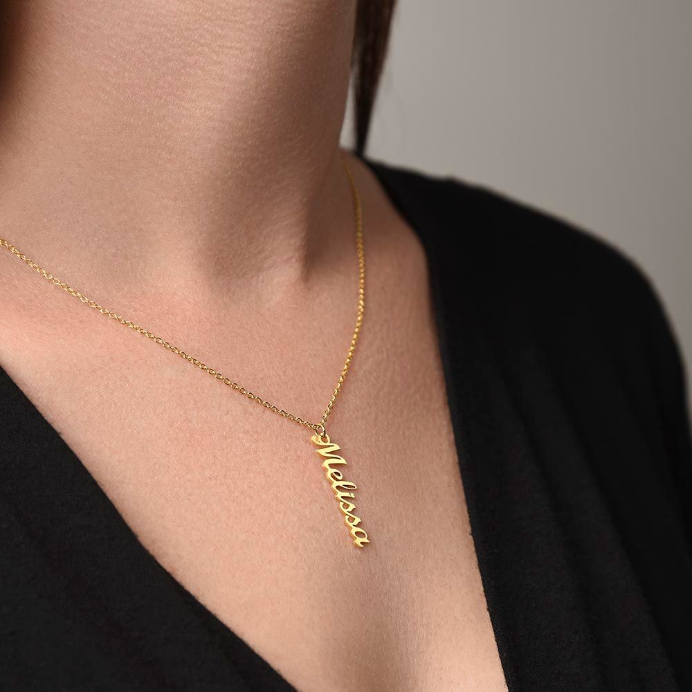 Beautiful Vertical Name Necklace For Mom