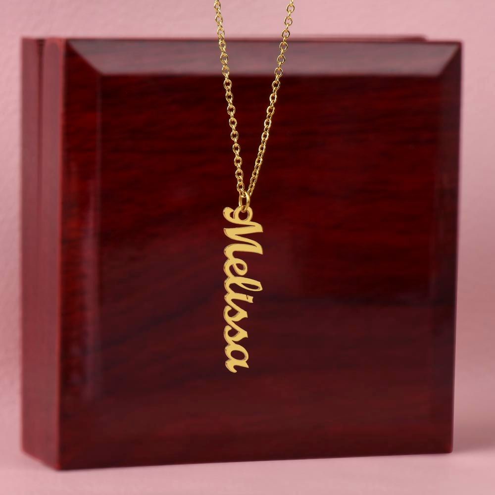 Beautiful Vertical Name Necklace For Mom