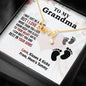Gift For Grandma Necklace Grandmother Birthday Gift From Granddaughter/Grandson To My Grandma Necklace Gift I Love You Granny