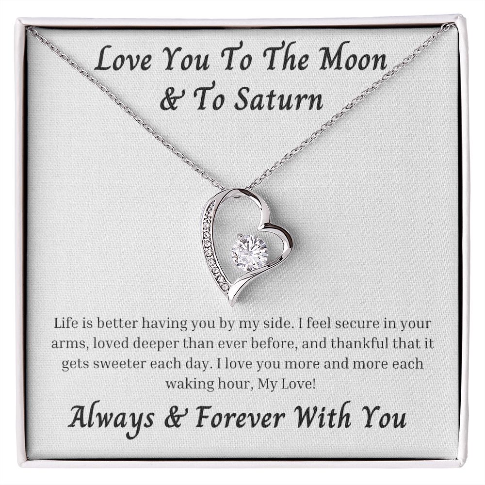 Love You To The Moon And To Saturn 004 Forever Love Necklace