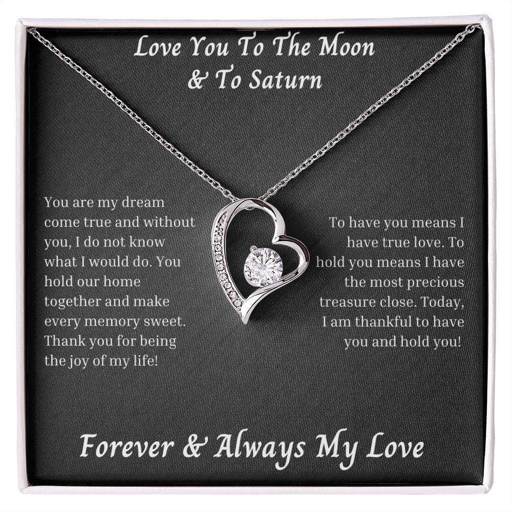 Love You To The Moon And To Saturn 011 Forever Love Necklace