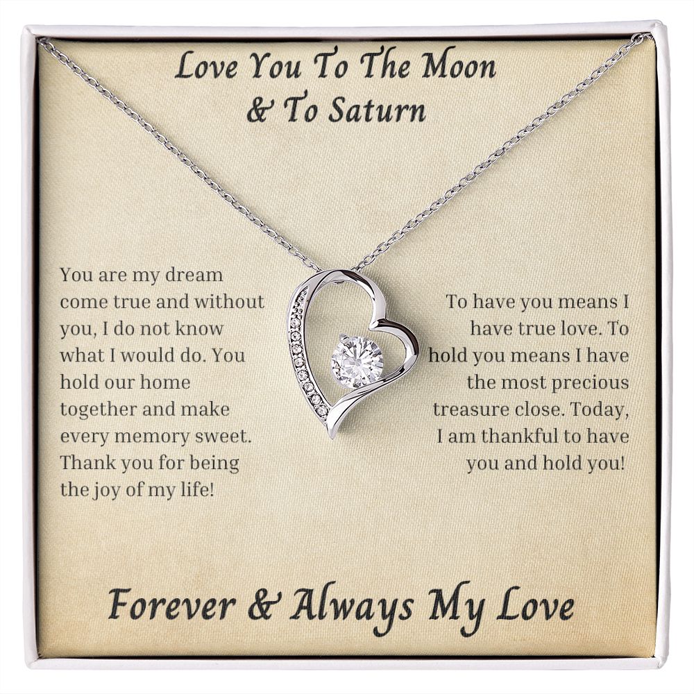 Love You To The Moon And To Saturn 007 Forever Love Necklace