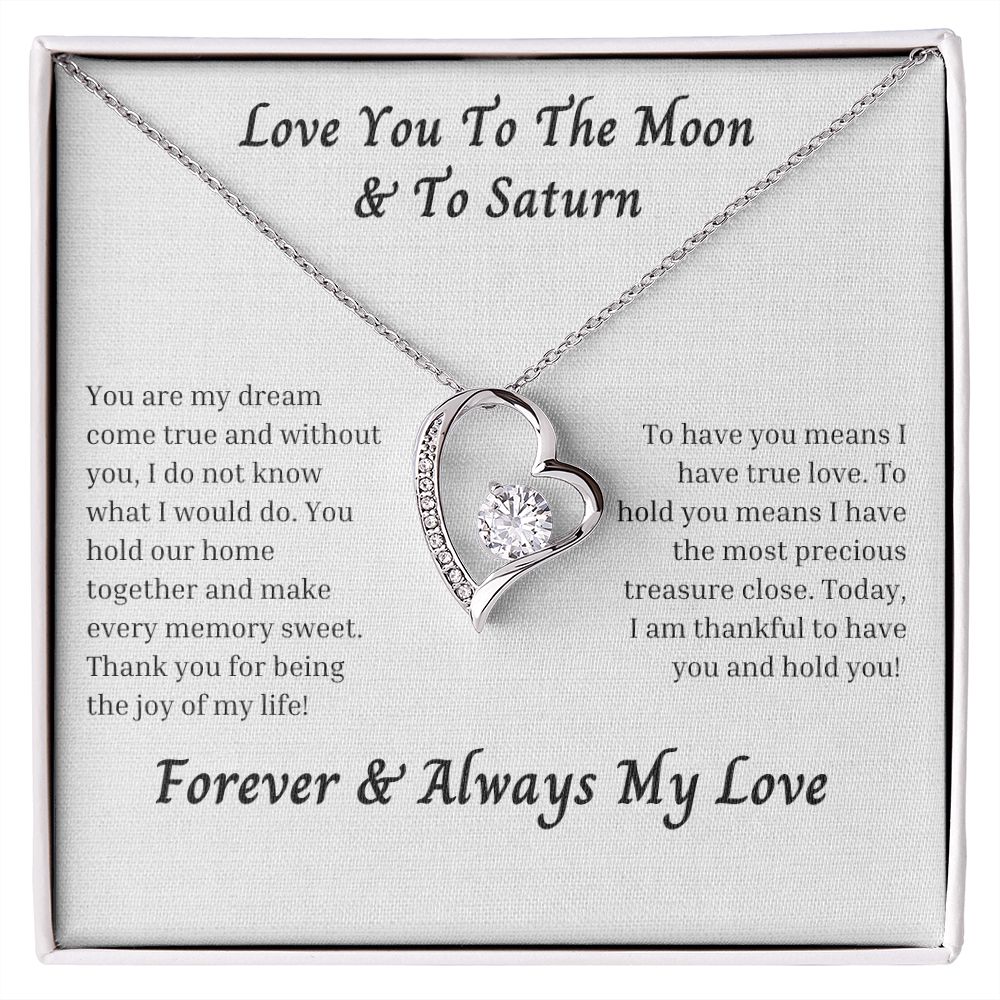 Love You To The Moon And To Saturn 006 Forever Love Necklace