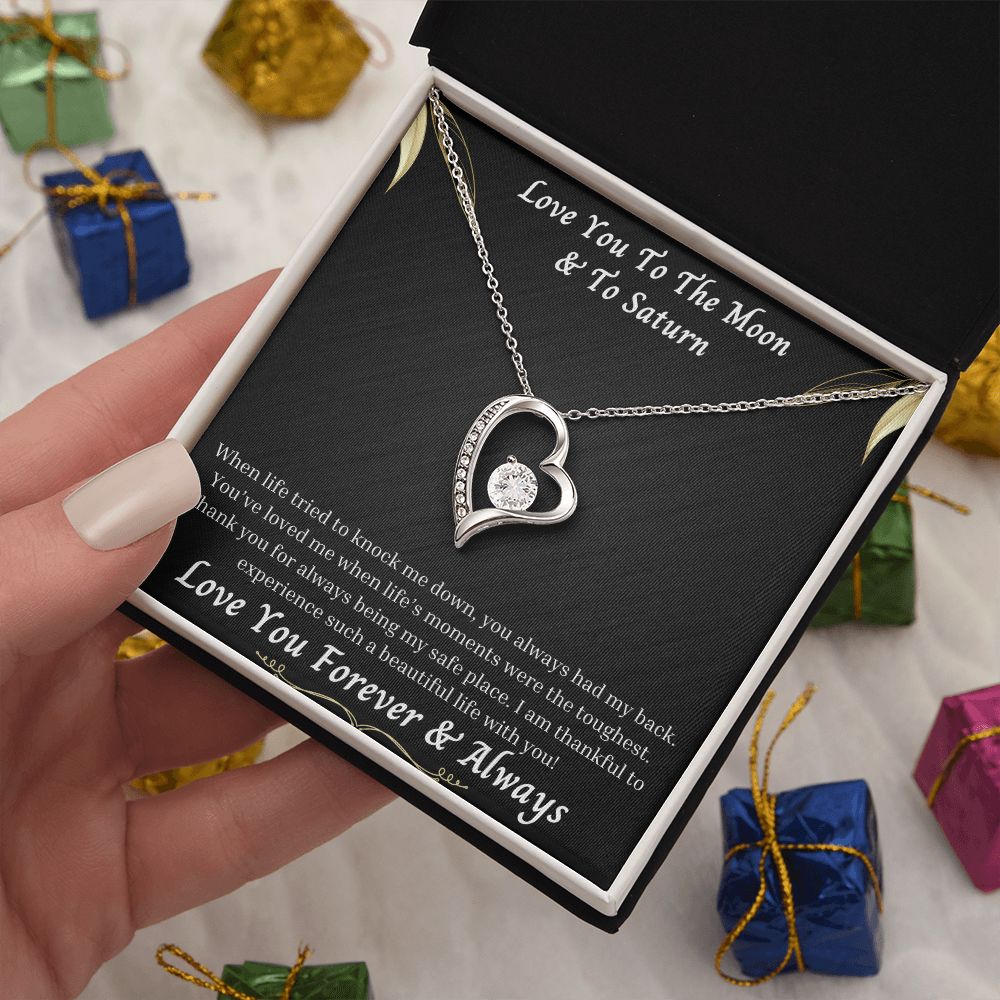 Love You To The Moon And To Saturn 010 Forever Love Necklace