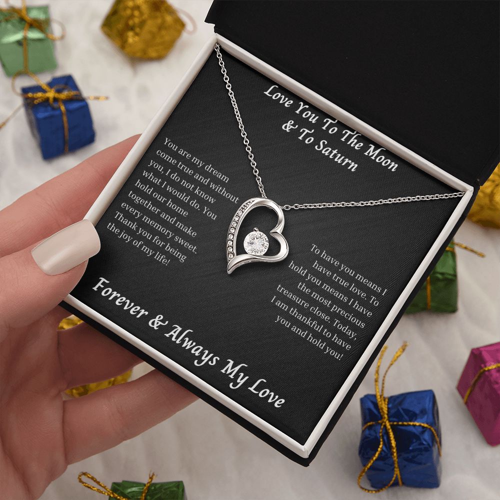 Love You To The Moon And To Saturn 011 Forever Love Necklace