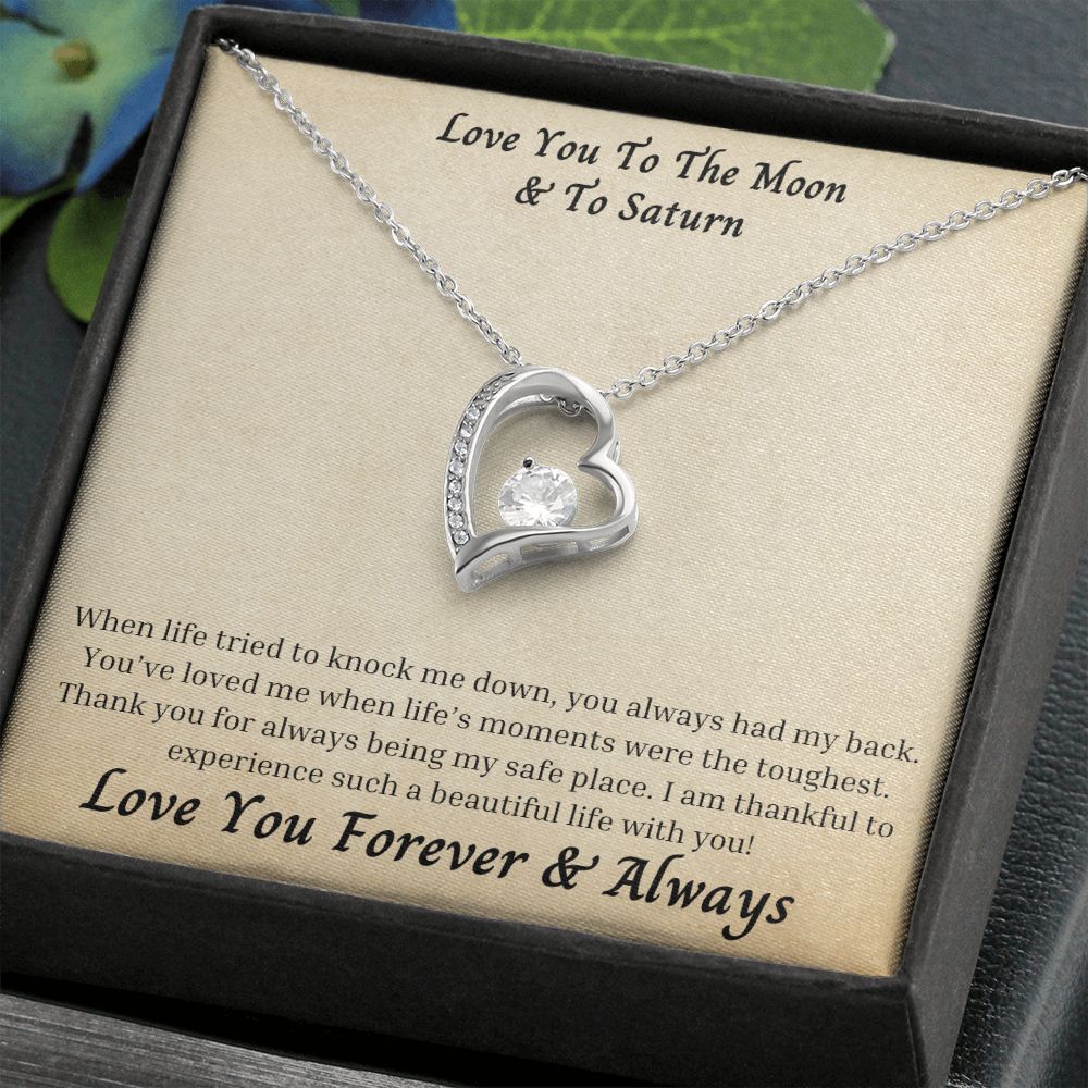 Love You To The Moon And To Saturn 008 Forever Love Necklace