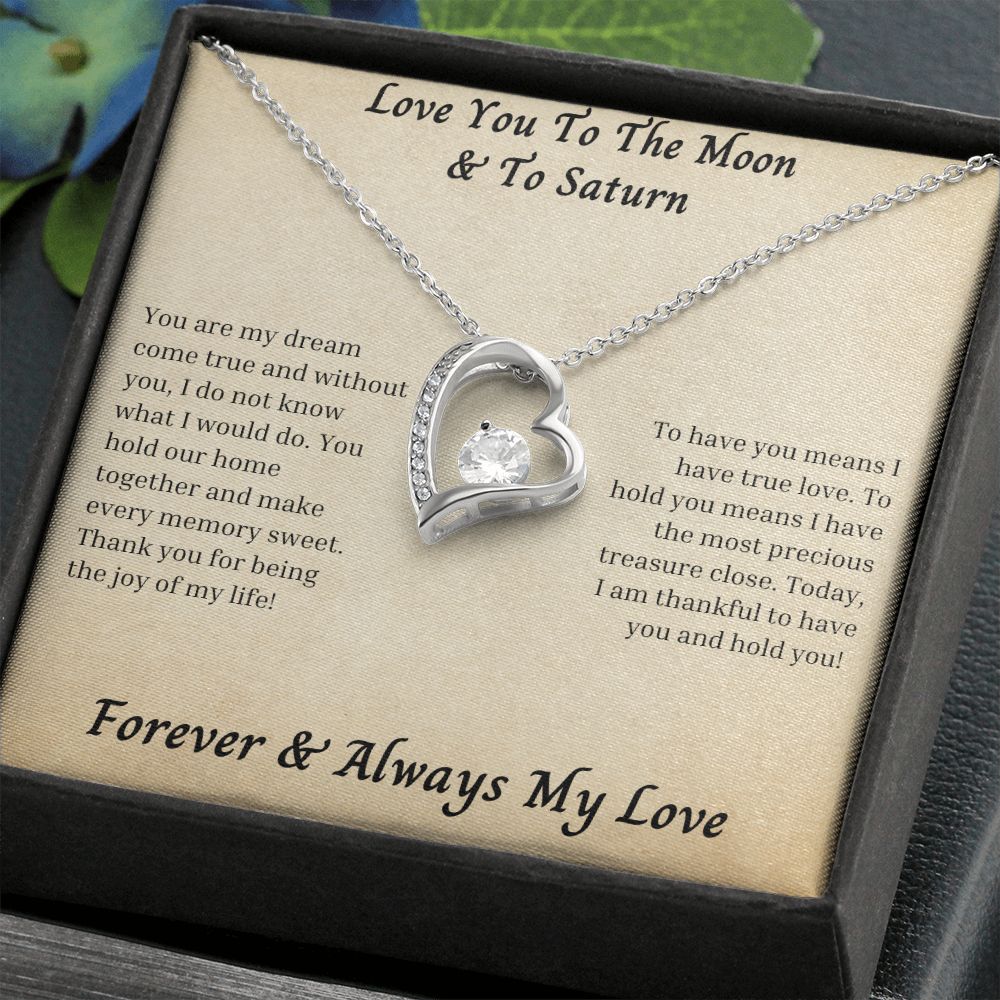 Love You To The Moon And To Saturn 007 Forever Love Necklace