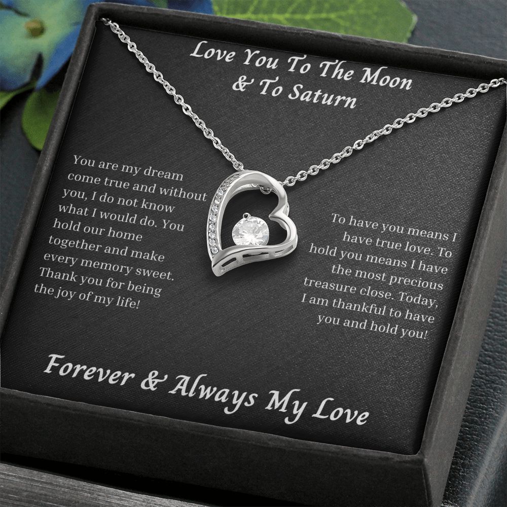 Love You To The Moon And To Saturn 011 Forever Love Necklace