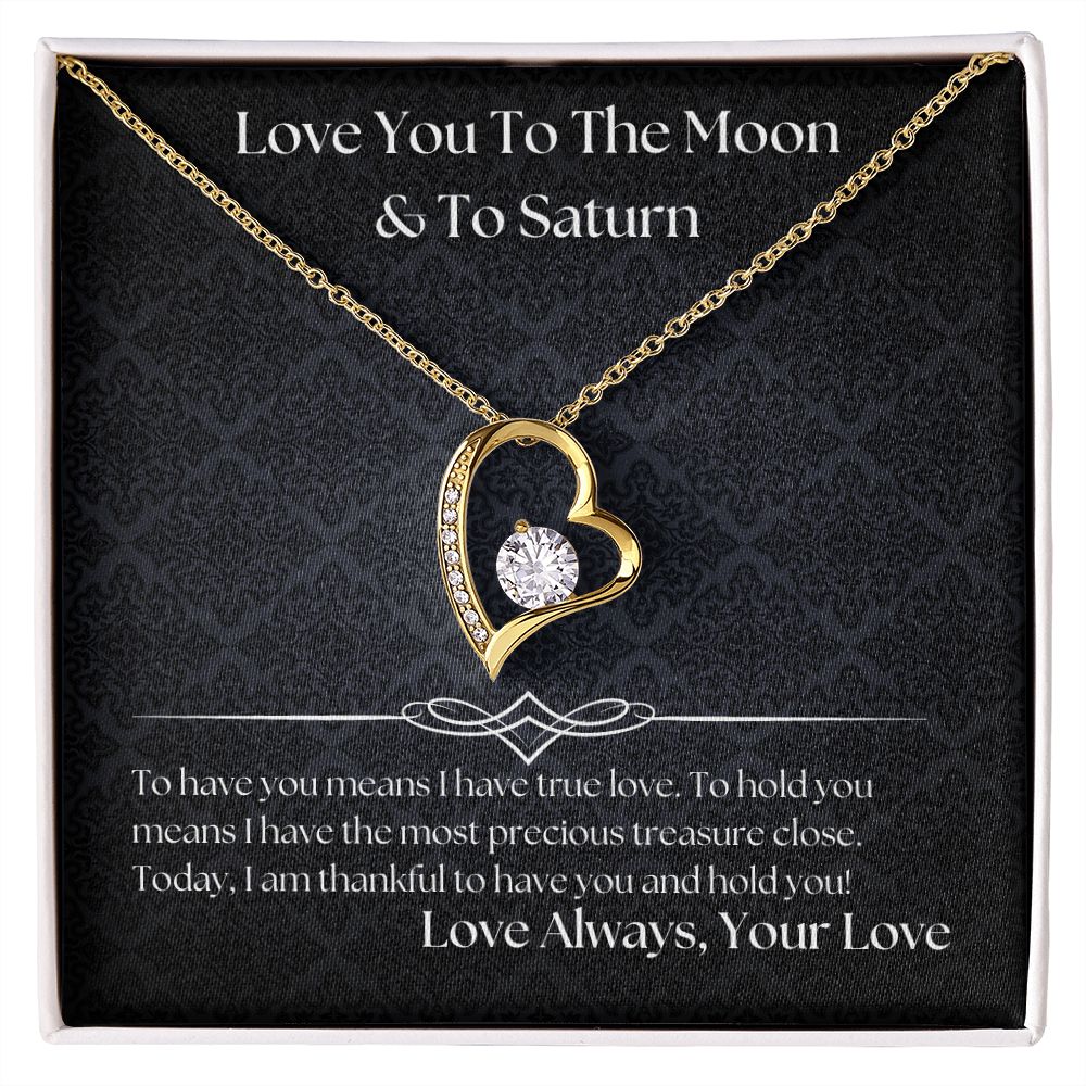 Love You To The Moon And To Saturn 003 Forever Love Necklace