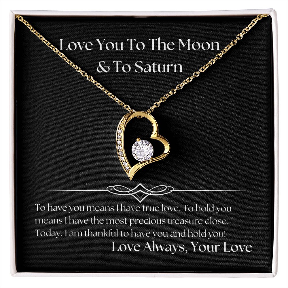 Love You To The Moon And To Saturn 002 Forever Love Necklace