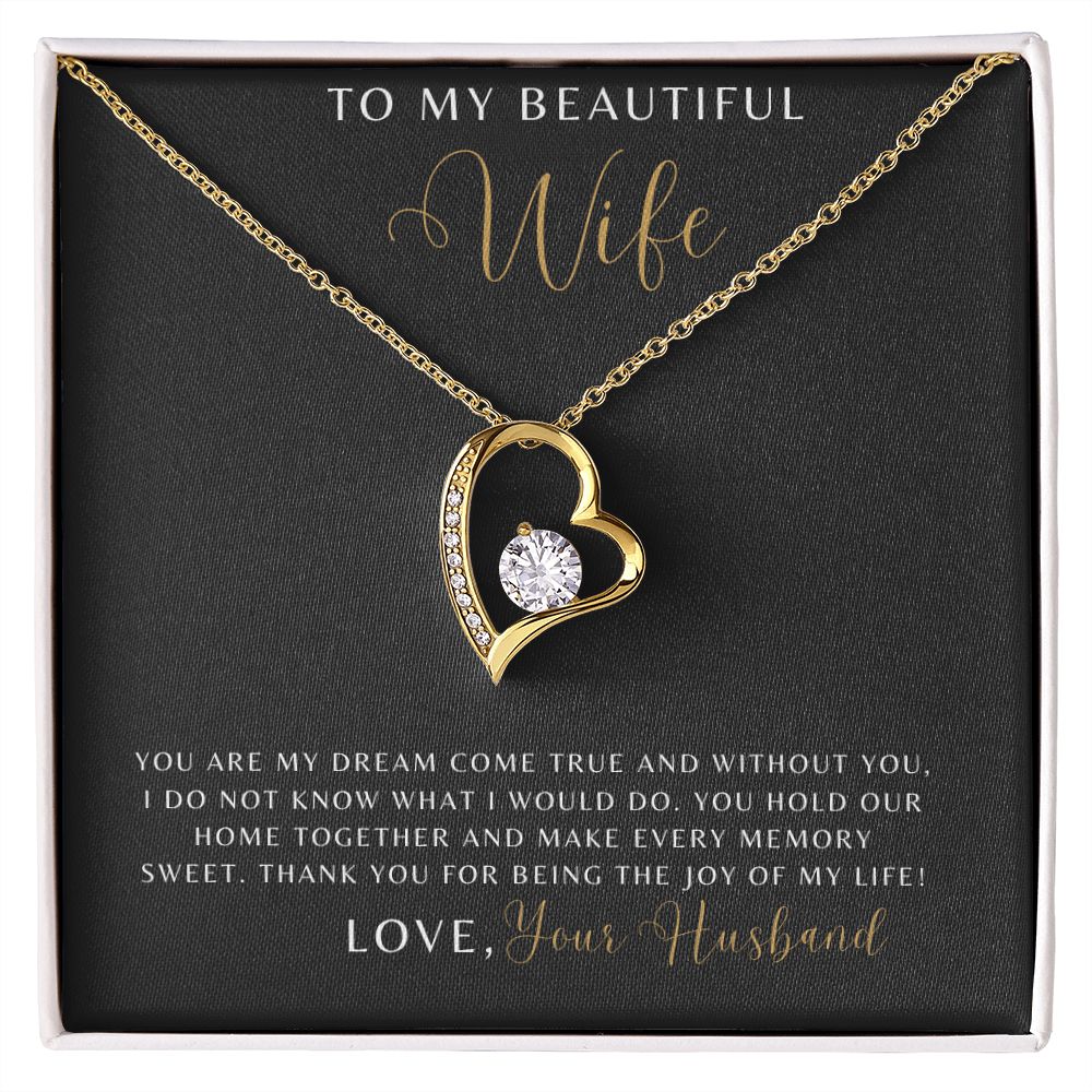Wife - You Are My Dream Come True - Forever Love Necklace