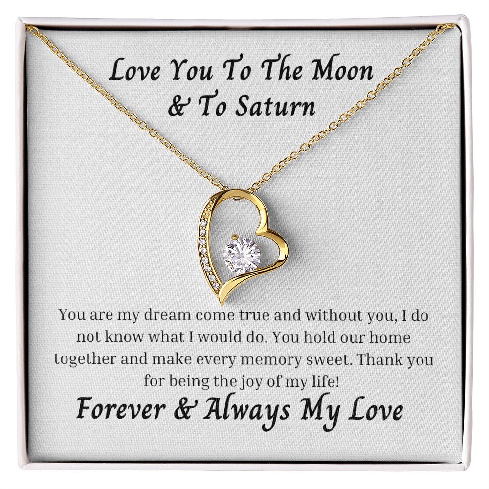 Love You To The Moon And To Saturn 005 Forever Love Necklace