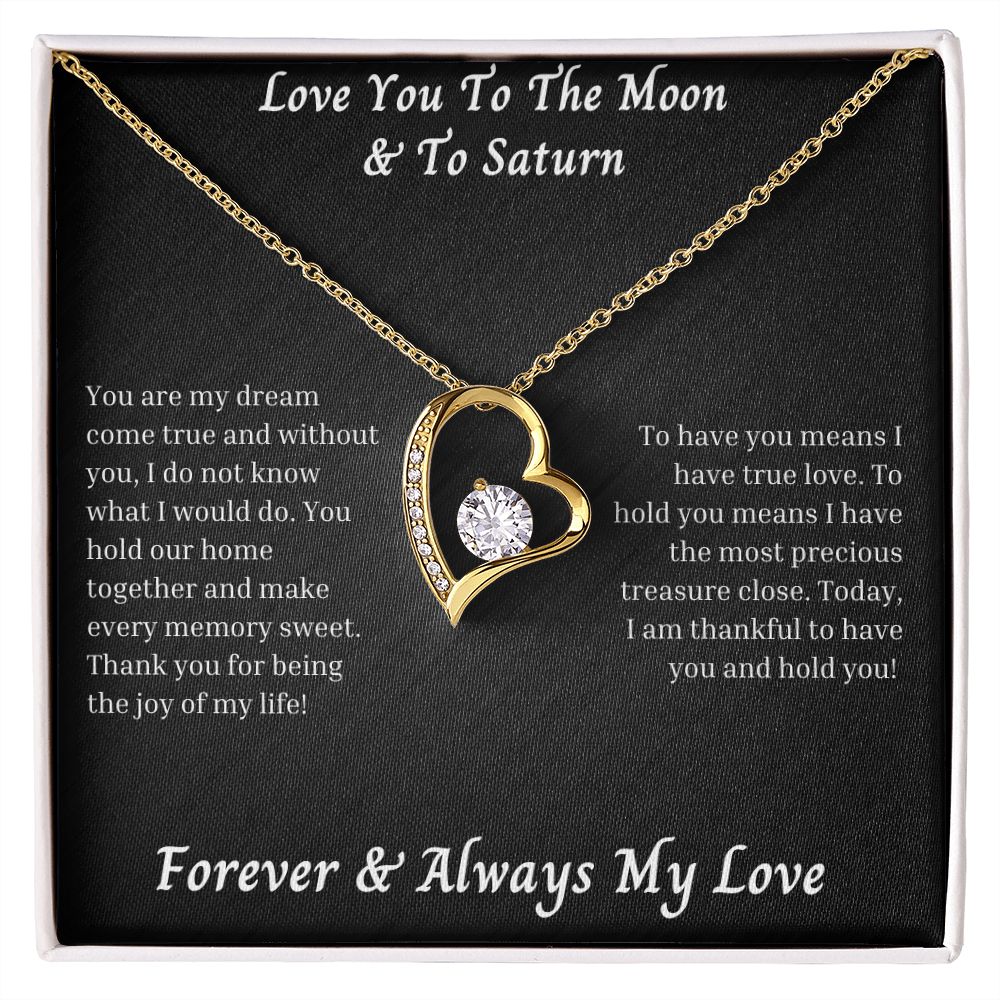 Love You To The Moon And To Saturn 011 Forever Love Necklace