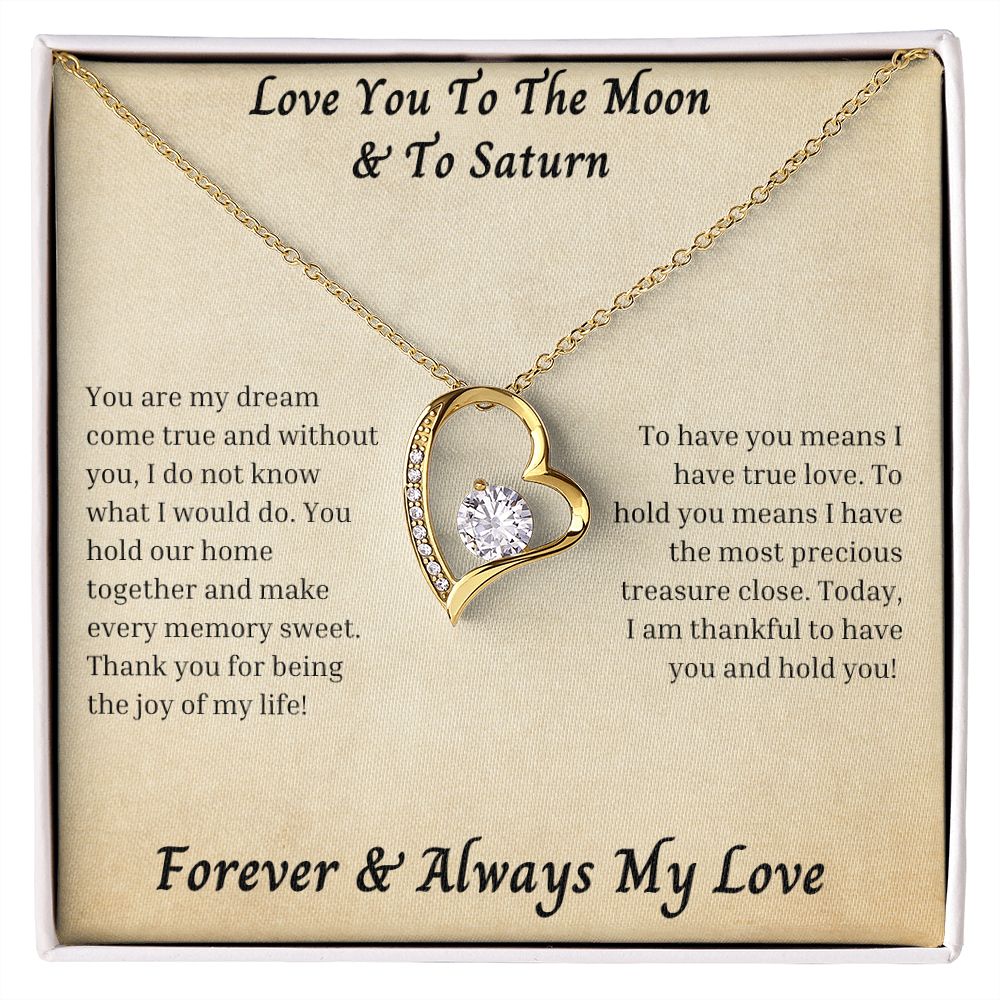Love You To The Moon And To Saturn 007 Forever Love Necklace