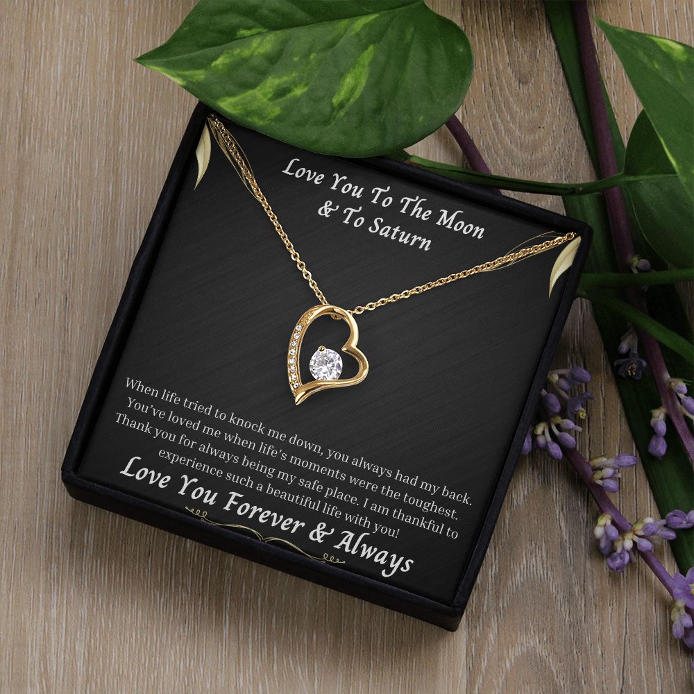 Love You To The Moon And To Saturn 010 Forever Love Necklace