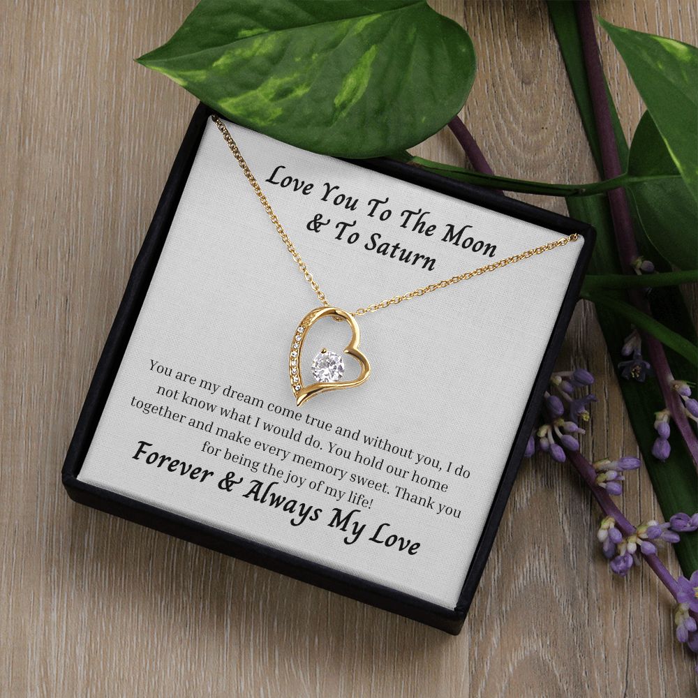 Love You To The Moon And To Saturn 005 Forever Love Necklace