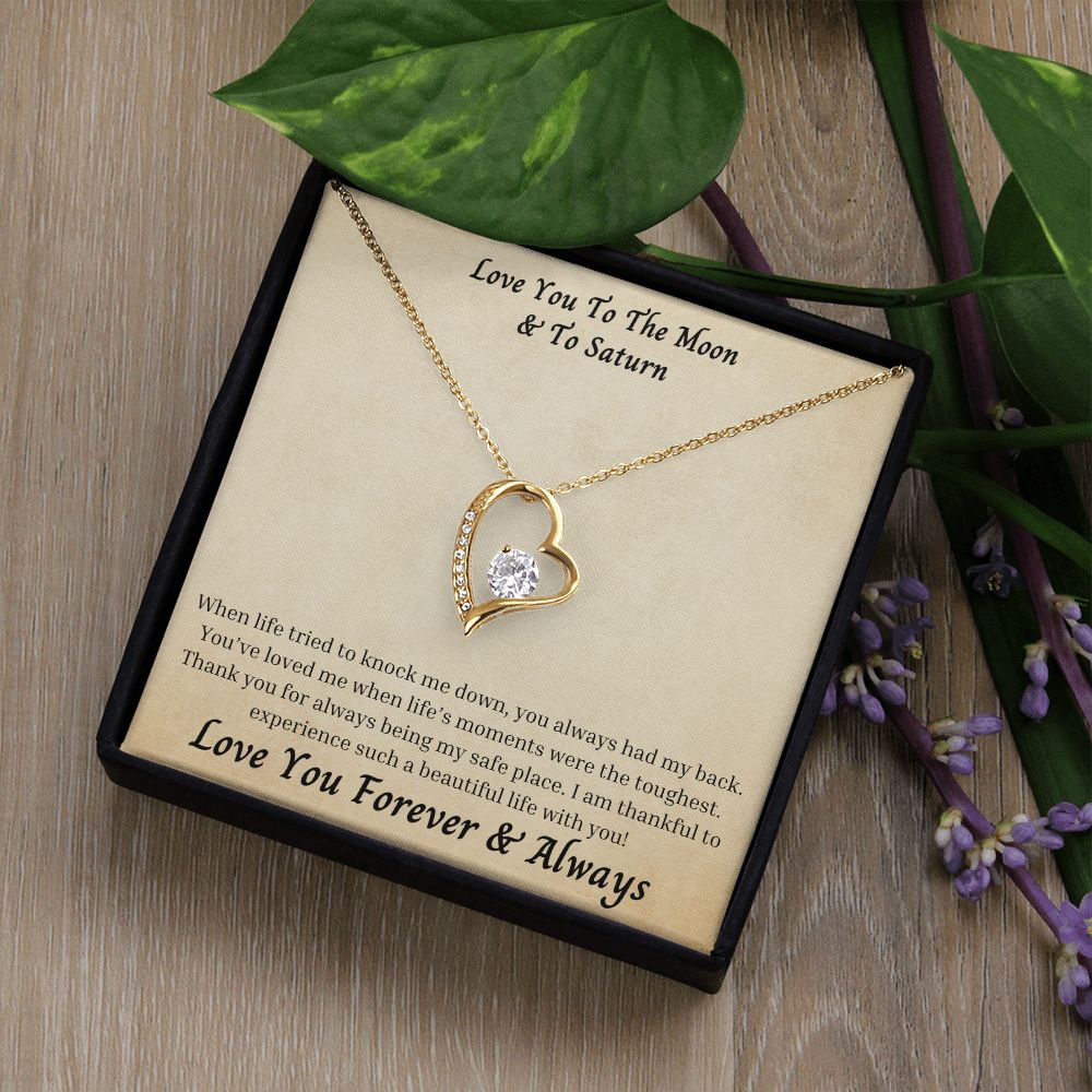 Love You To The Moon And To Saturn 008 Forever Love Necklace