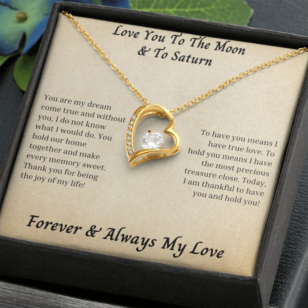 Love You To The Moon And To Saturn 007 Forever Love Necklace