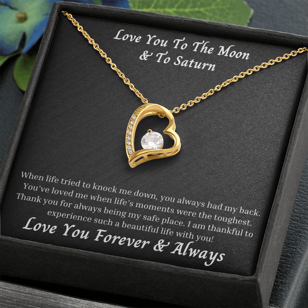 Love You To The Moon And To Saturn 009 Forever Love Necklace