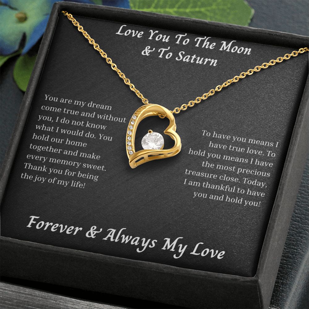 Love You To The Moon And To Saturn 011 Forever Love Necklace
