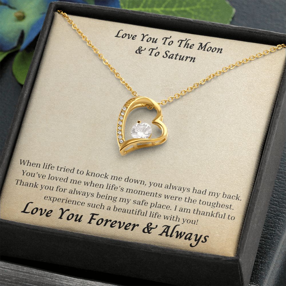 Love You To The Moon And To Saturn 008 Forever Love Necklace