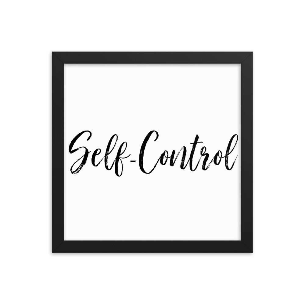Wall Decor Art Gift Framed poster, Self Control