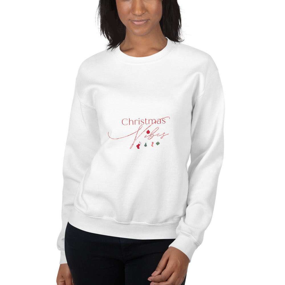 Christmas Vibes Unisex Sweatshirt, Great Christmas Gift, Gift For Christmas, Holiday Season, Good Vibes, Holiday Fun, Ugly Sweater, Christmas Sweater, Christmas