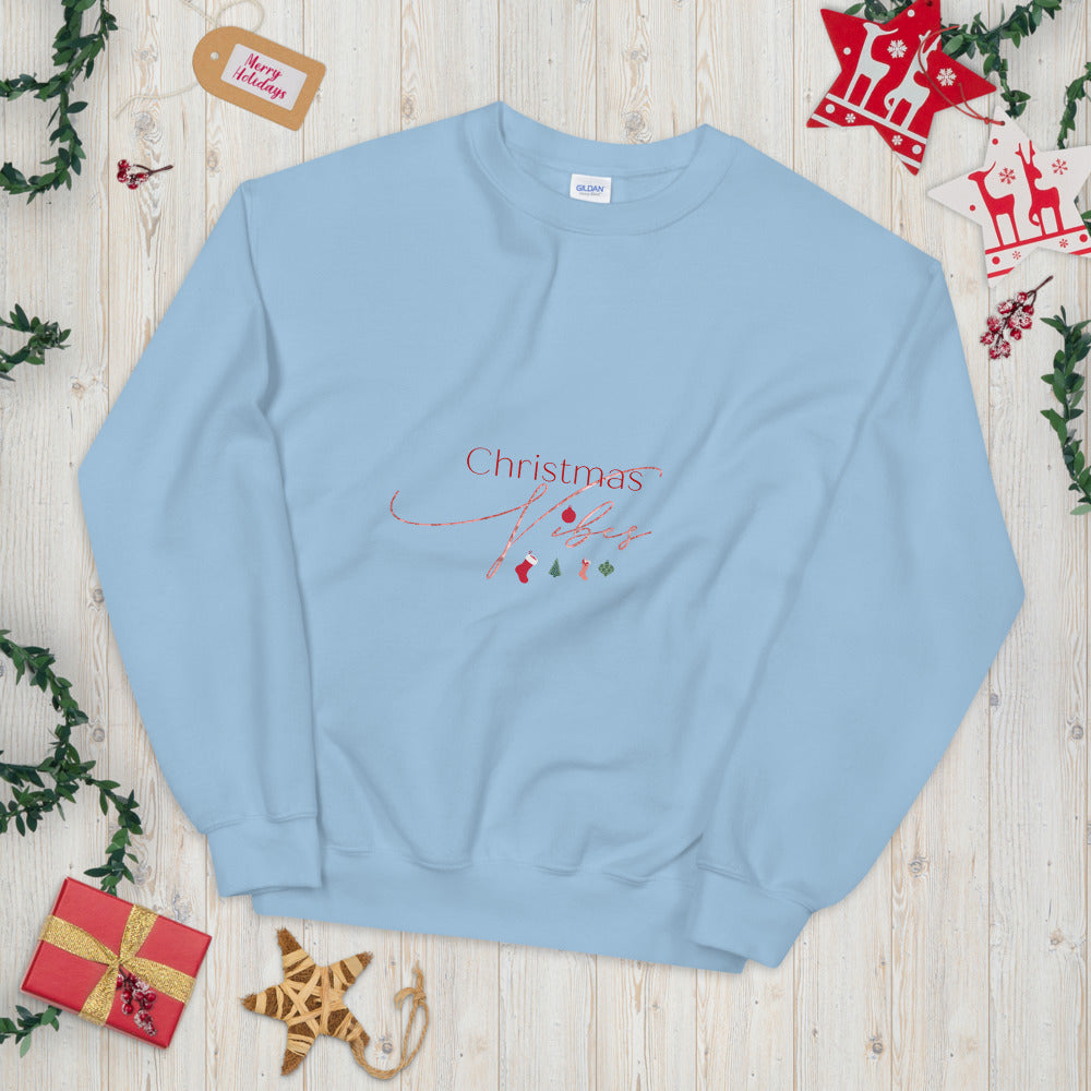 Christmas Vibes Unisex Sweatshirt, Great Christmas Gift, Gift For Christmas, Holiday Season, Good Vibes, Holiday Fun, Ugly Sweater, Christmas Sweater, Christmas