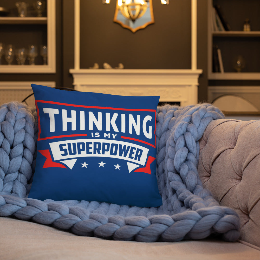 Thinking Is My Superpower Basic Pillow, Thinking Is Fun, SuperPower Thoughts, Full Thought Life, Mind Challenges, Great Gift