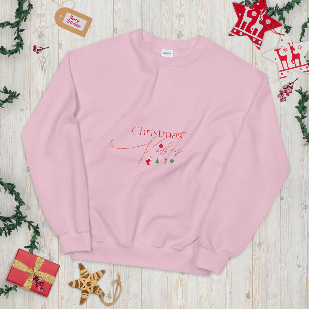 Christmas Vibes Unisex Sweatshirt, Great Christmas Gift, Gift For Christmas, Holiday Season, Good Vibes, Holiday Fun, Ugly Sweater, Christmas Sweater, Christmas