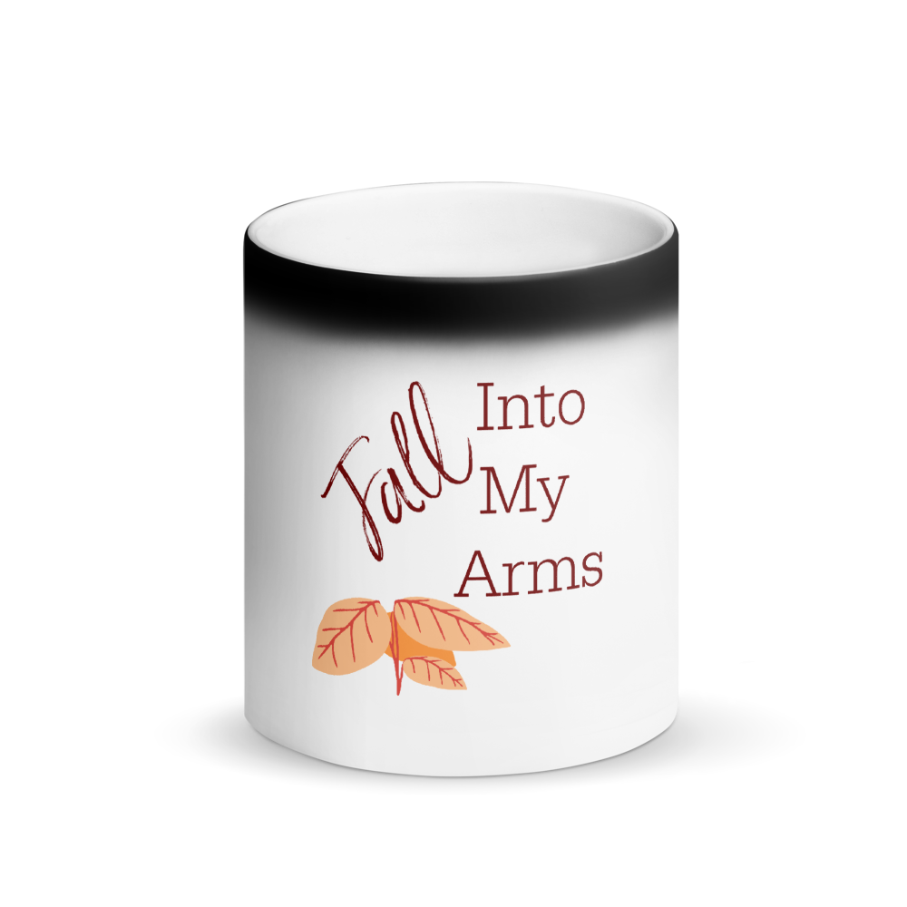 Fall Into My Arms Matte Black Magic Mug