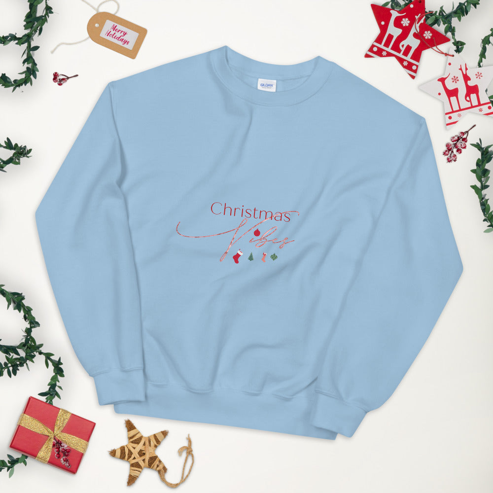 Christmas Vibes Unisex Sweatshirt, Great Christmas Gift, Gift For Christmas, Holiday Season, Good Vibes, Holiday Fun, Ugly Sweater, Christmas Sweater, Christmas