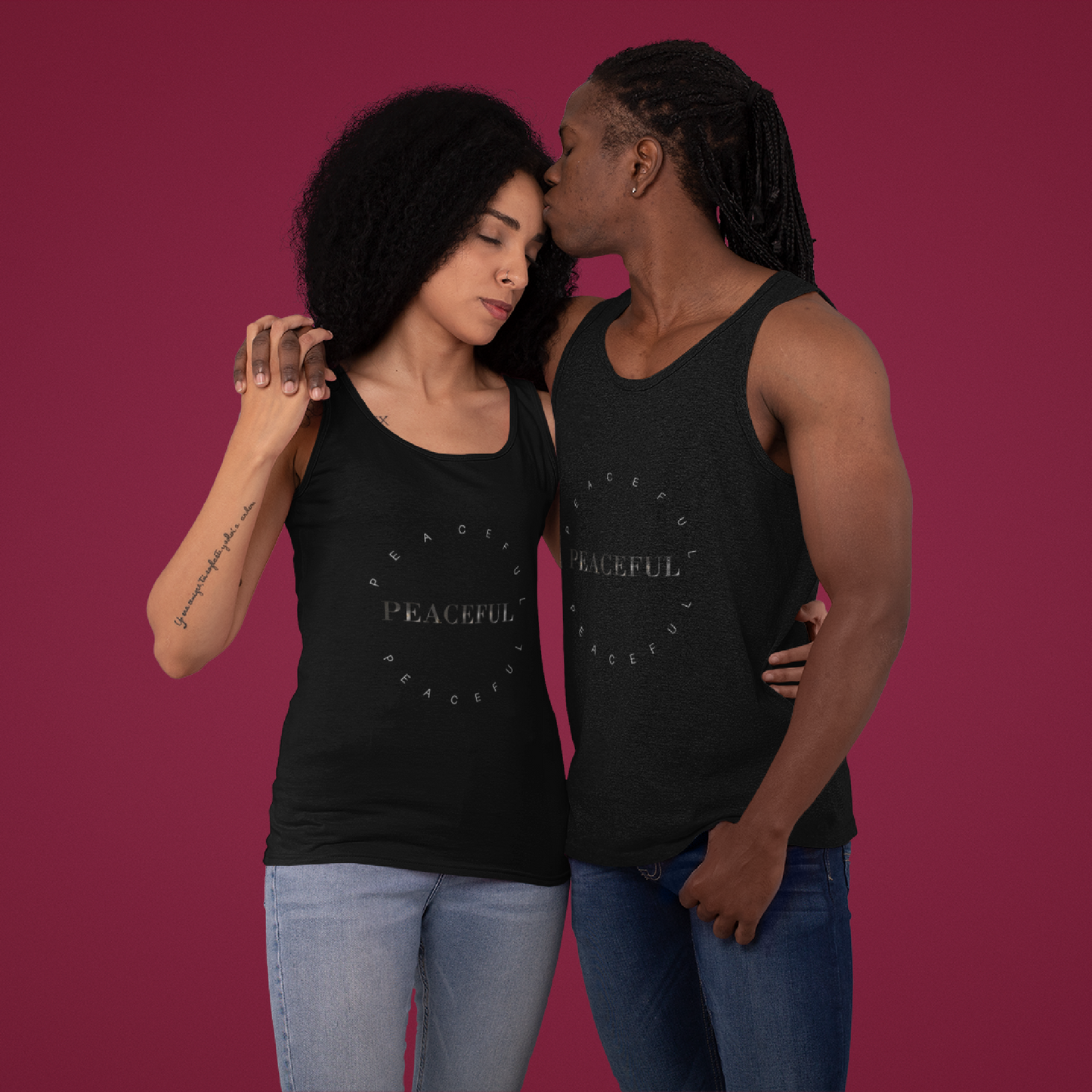 Peaceful Tank, peaceful Inspirational Tank, Positive Quote Shirt For Women, Tank That Warm The Heart