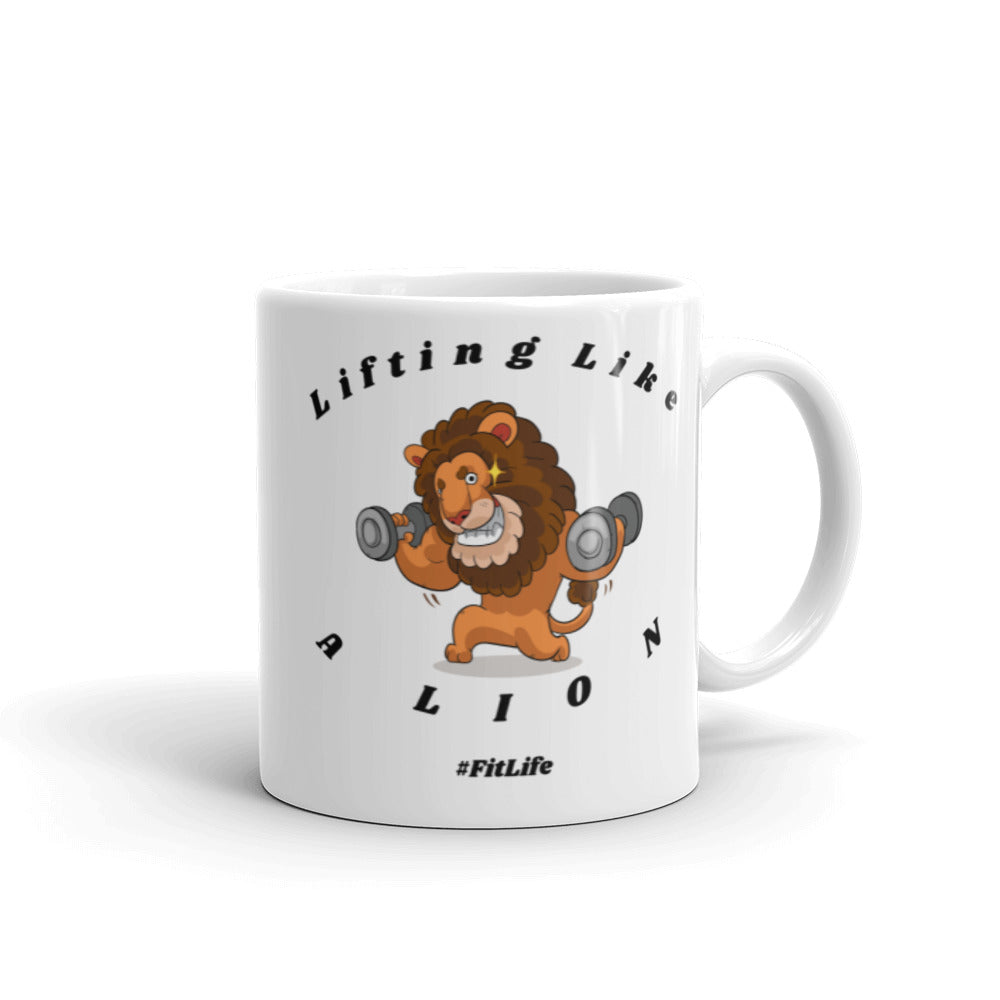 Funny Workout Gift Mug Fitness Fanatic Fun Mug Lifting Like A Lion Fit Life