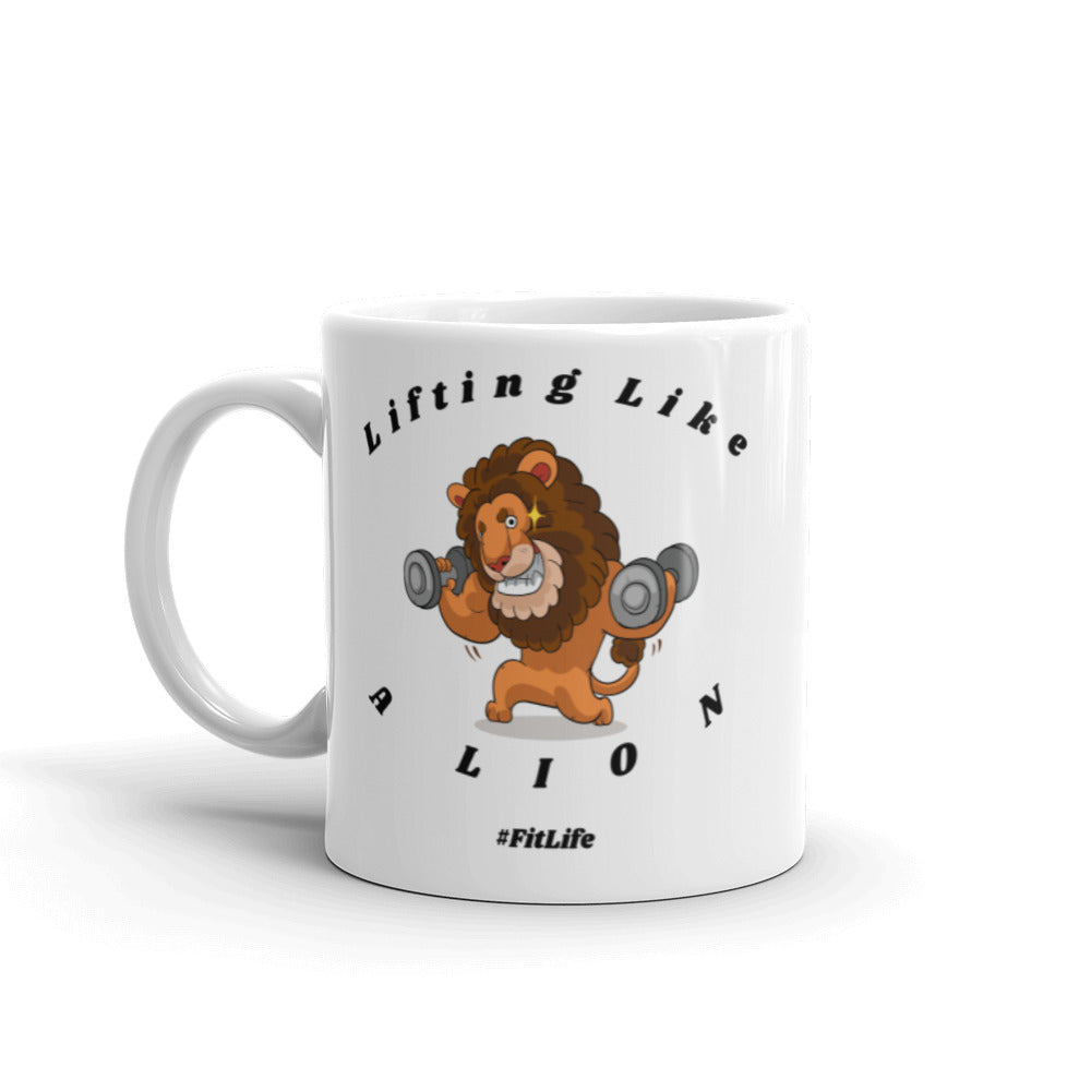 Funny Workout Gift Mug Fitness Fanatic Fun Mug Lifting Like A Lion Fit Life