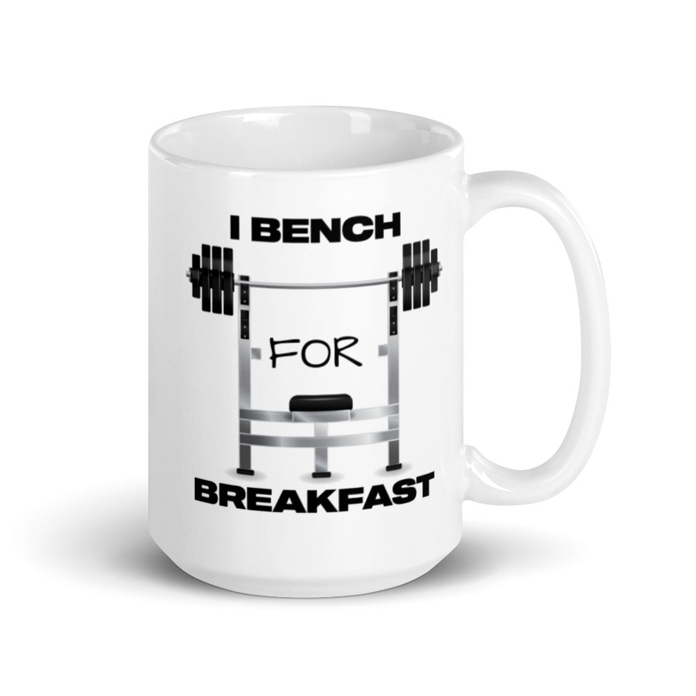 Workout Gifts For Him Gifts For Her Fitness Fanatic I Bench For Breakfast Mug