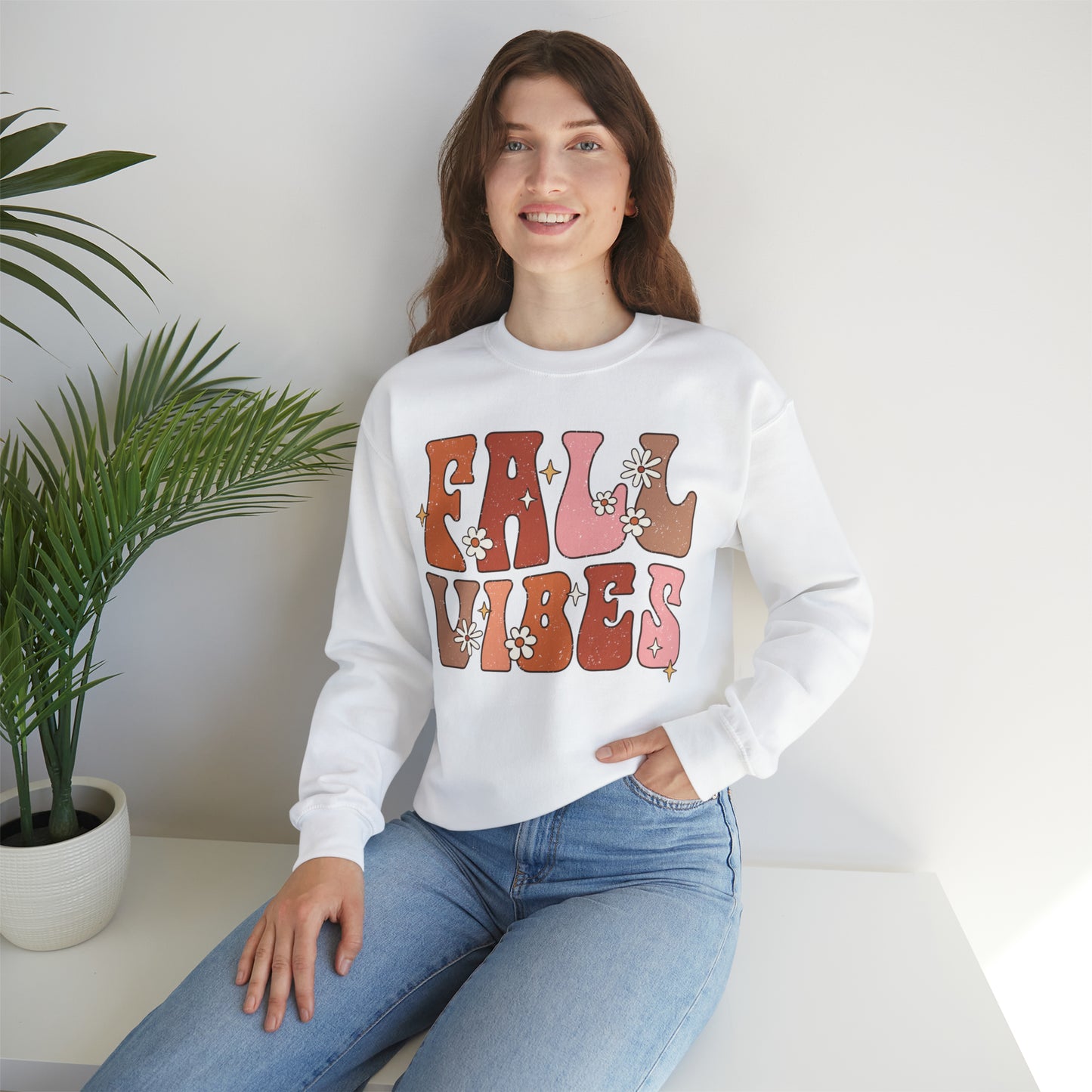 "Autumn Aura Extravaganza: 'Fall Vibes' Sweater for Cozy Seasonal Style"