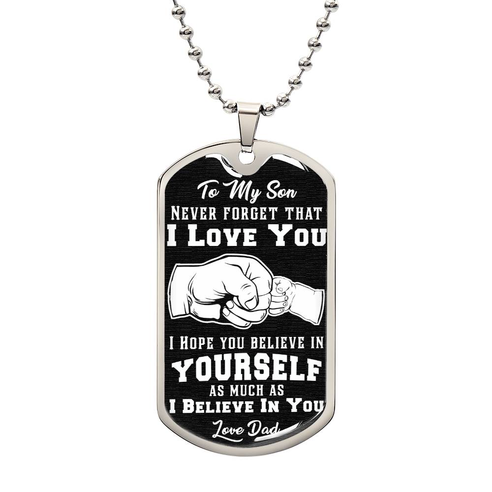 Encouraging Gift for your Son from Dad - Awesome Dog Tag Necklace
